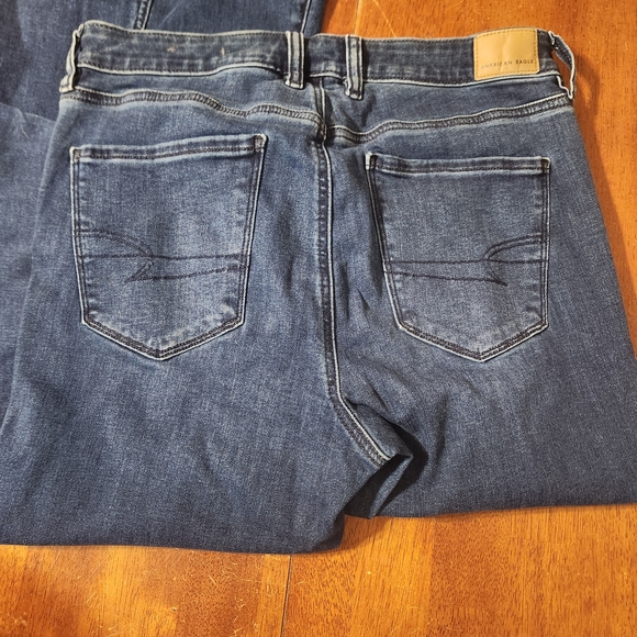 American Eagle Outfitters Dark Blue Flare Jeans - Picture 4 of 6